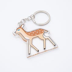 瓜生太郎 Taro Uryu Key Ring Fawn_B